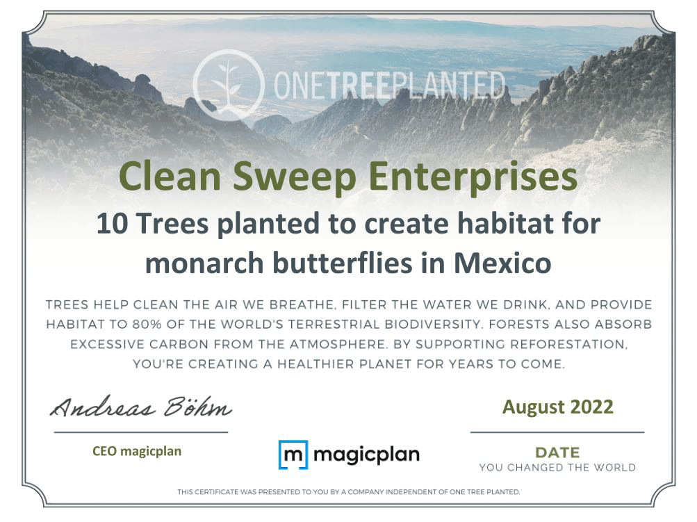 10 Trees Planted Certificate